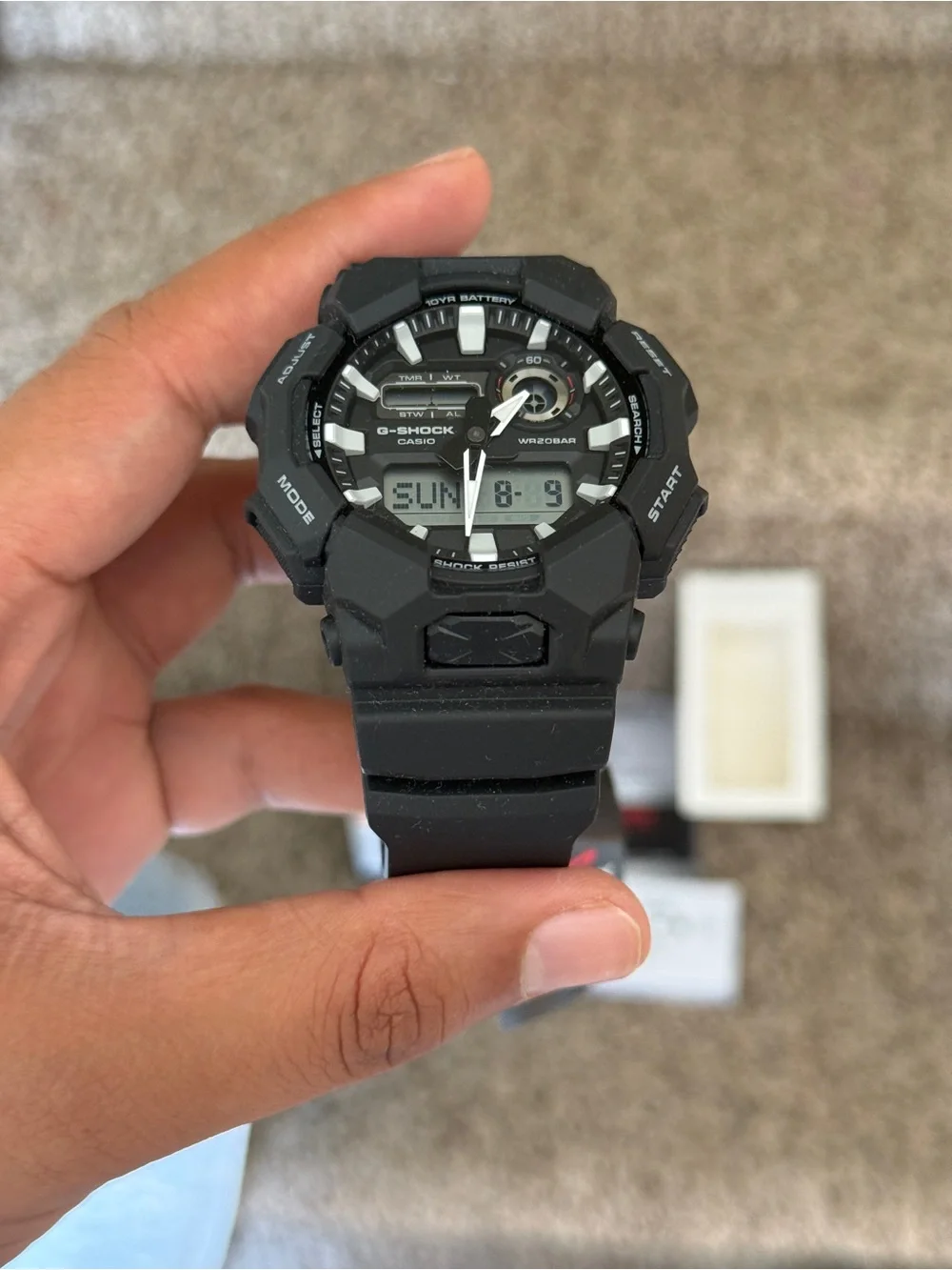 G-SHOCK Casio Black Rugged Analog-Digital Watch Mens